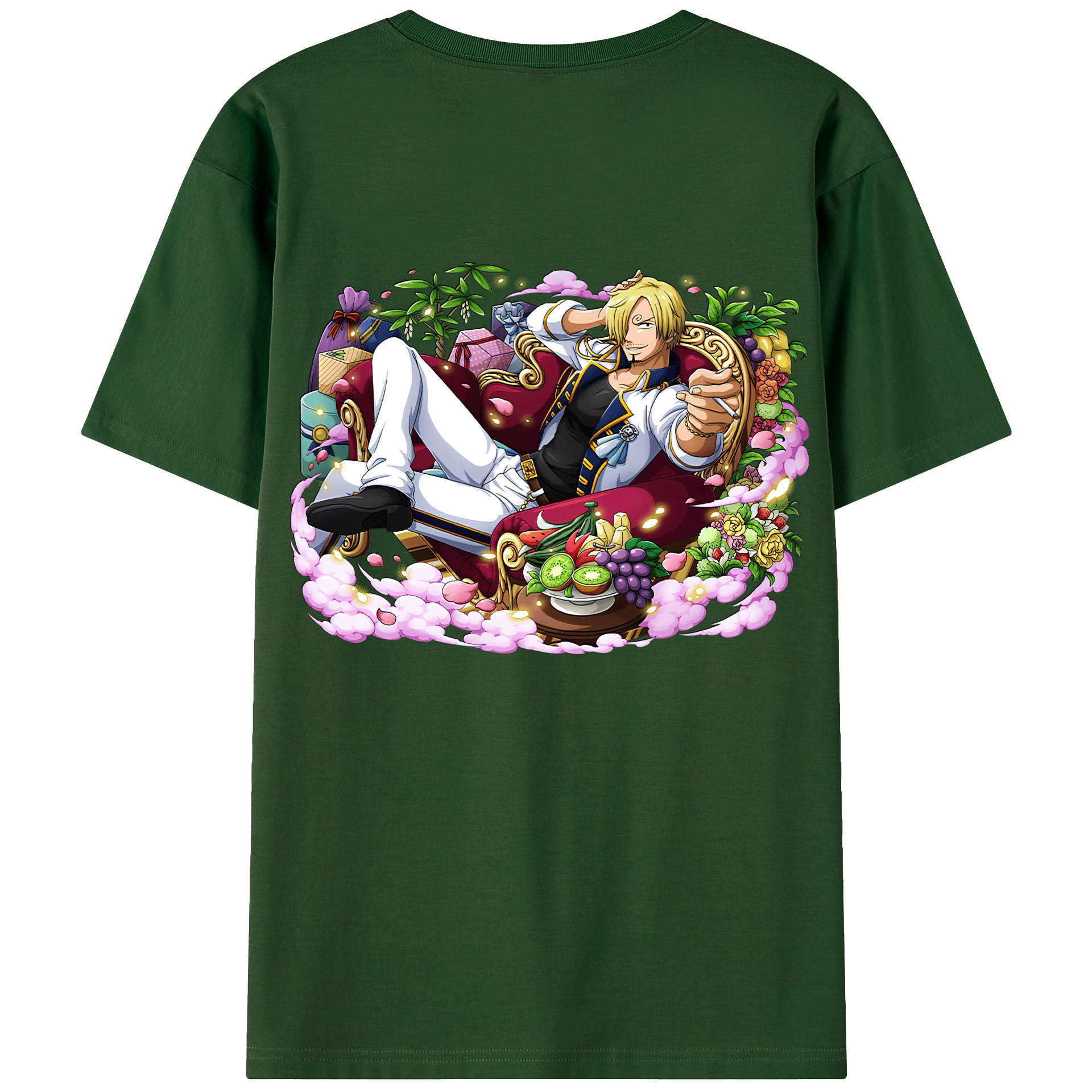 ワンピース サンジ ONE PIECE Sanji 綿100％半袖Tシャツ（背面プリント）